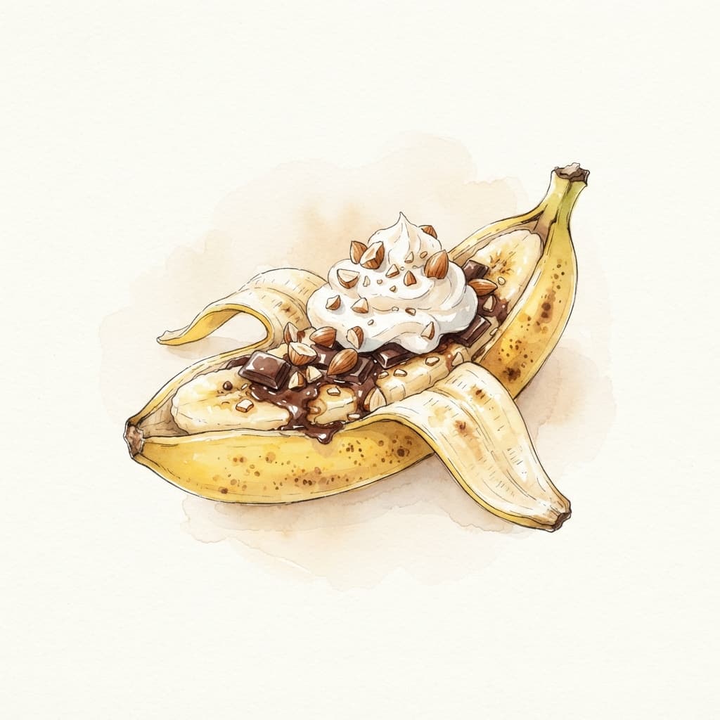 Gegrillte Schokobananen