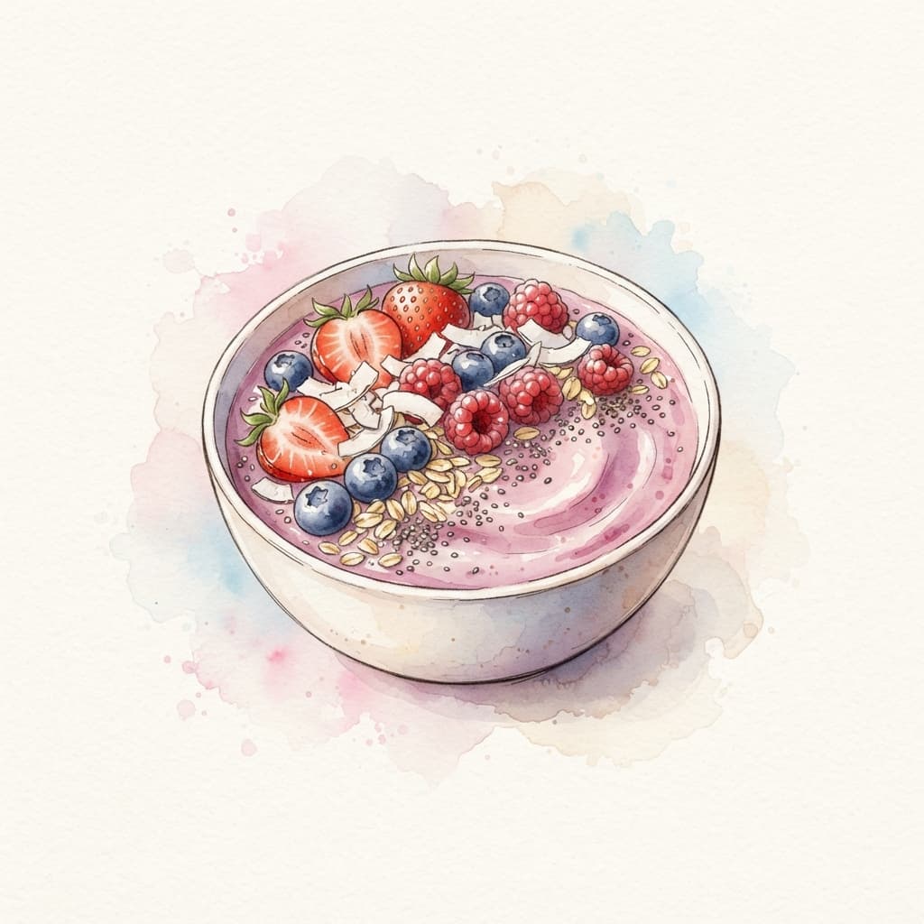 Smoothie-Bowl mit Beeren