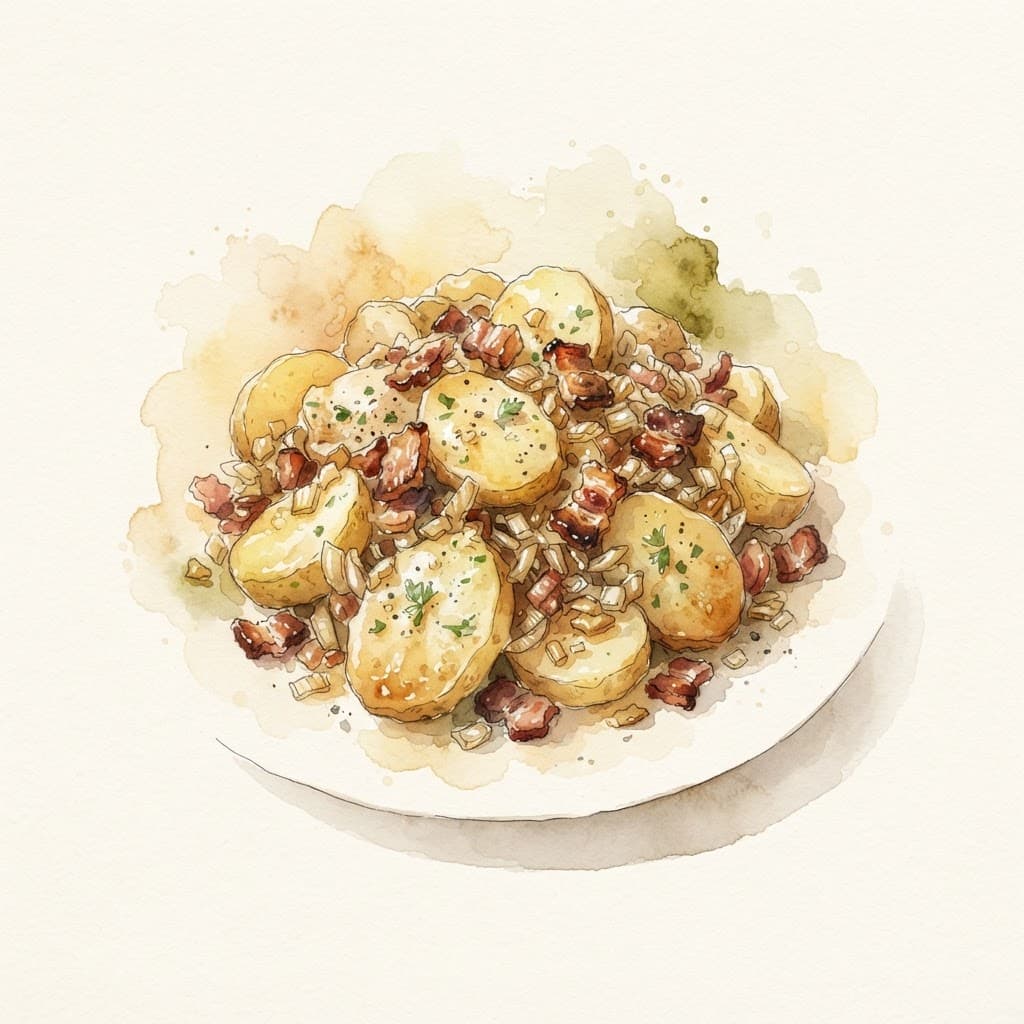 Warmer Speck-Erdäpfelsalat