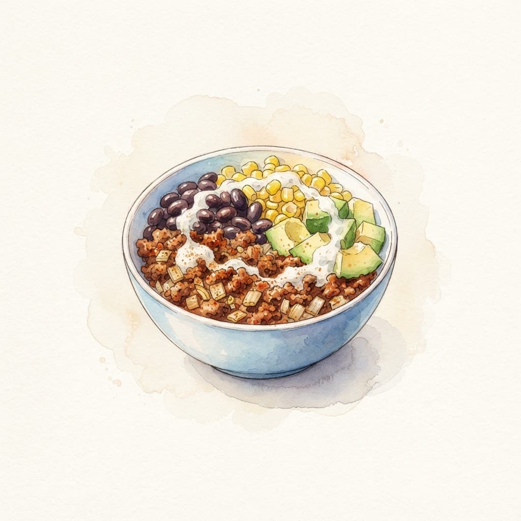 Taco-Salat-Schüssel