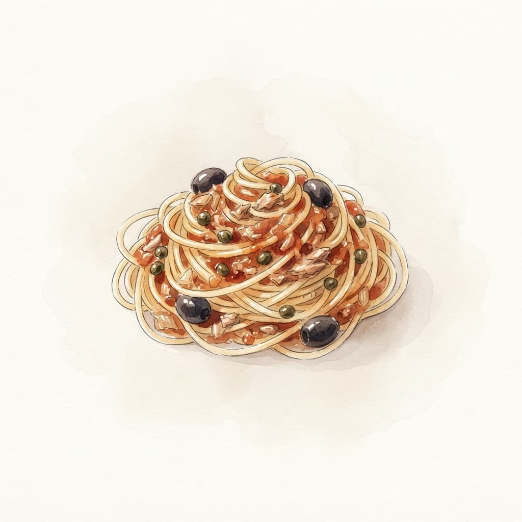 Pasta mit Thunfisch-Tomatensauce