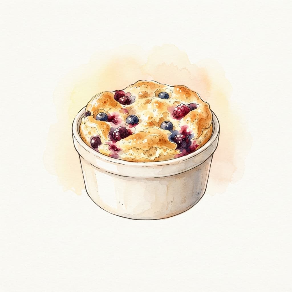 Topfenauflauf mit Beeren