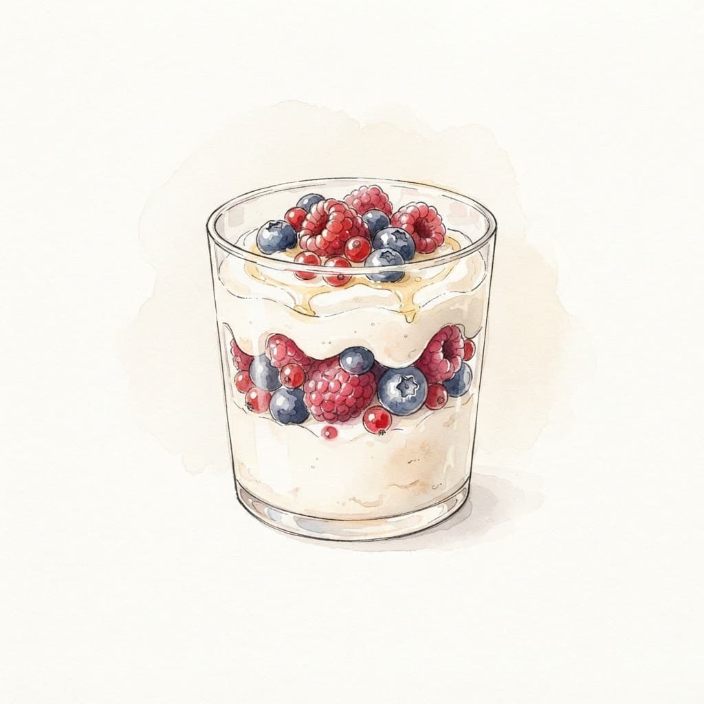 Topfencreme mit Beeren