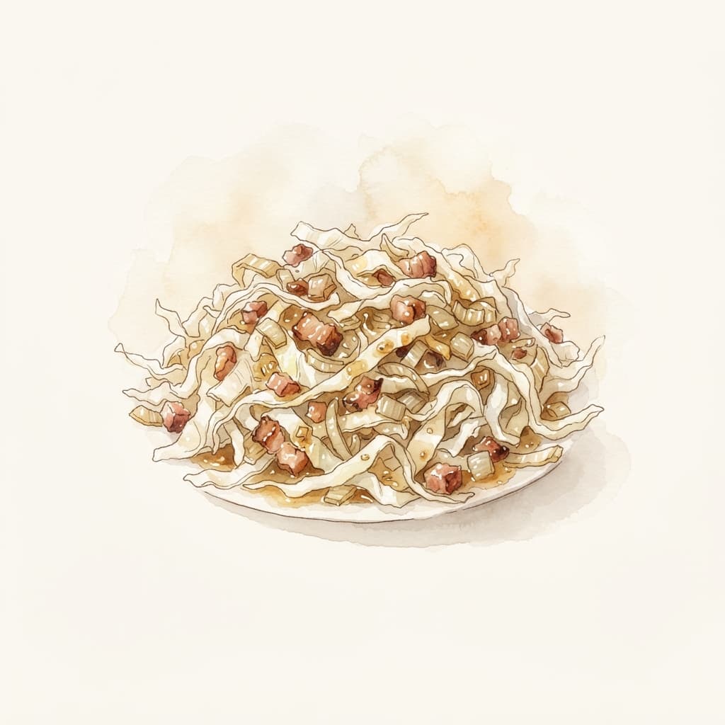 Warmer Speckkrautsalat