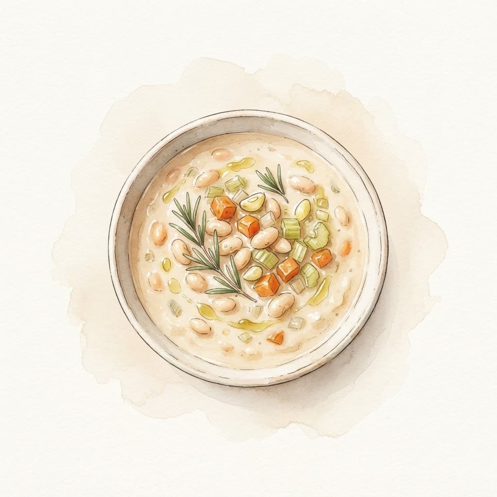 Weiße-Bohnen-Suppe mit Rosmarin