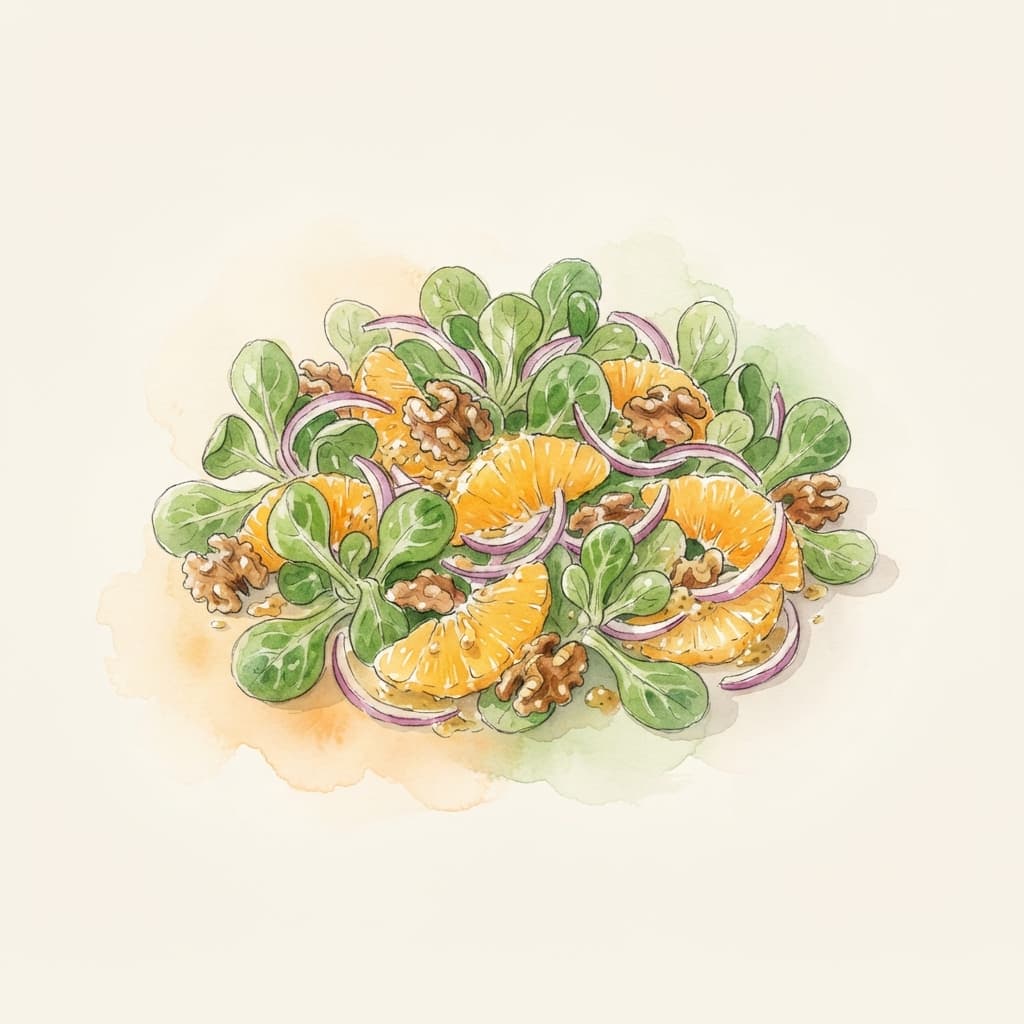 Wintersalat mit Orangen und Nüssen