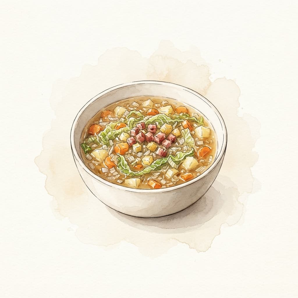 Grünkohlsuppe mit Speck