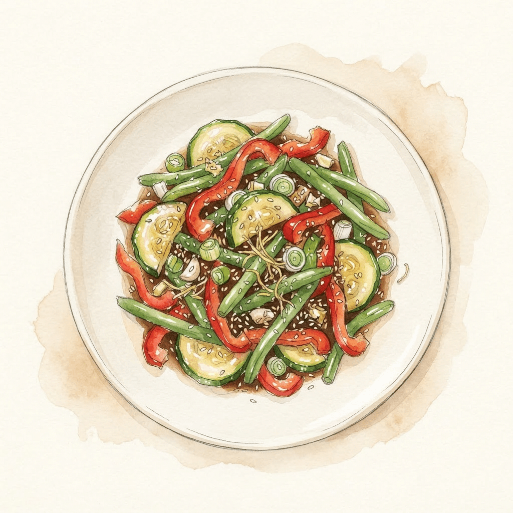 Wok-Gemüse mit Sesam