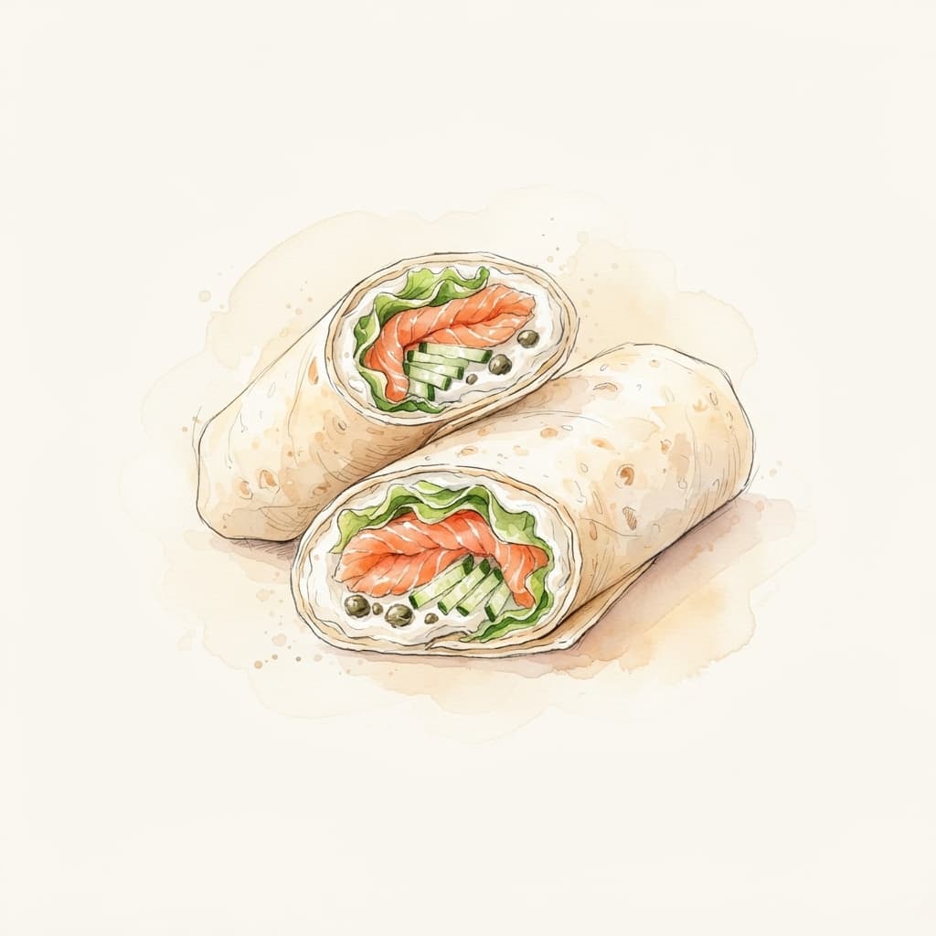 Lachs-Wraps mit Frischkäse