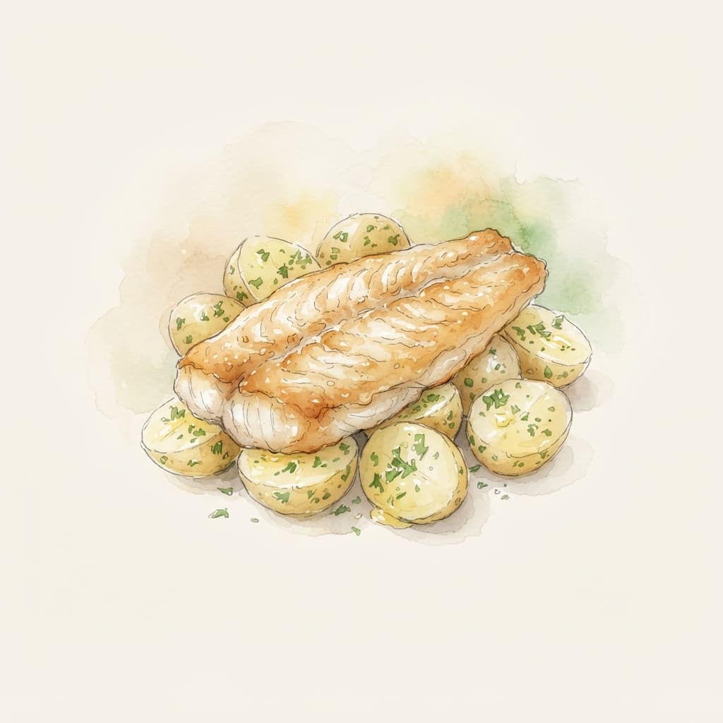 Zanderfilet in Butter gebraten