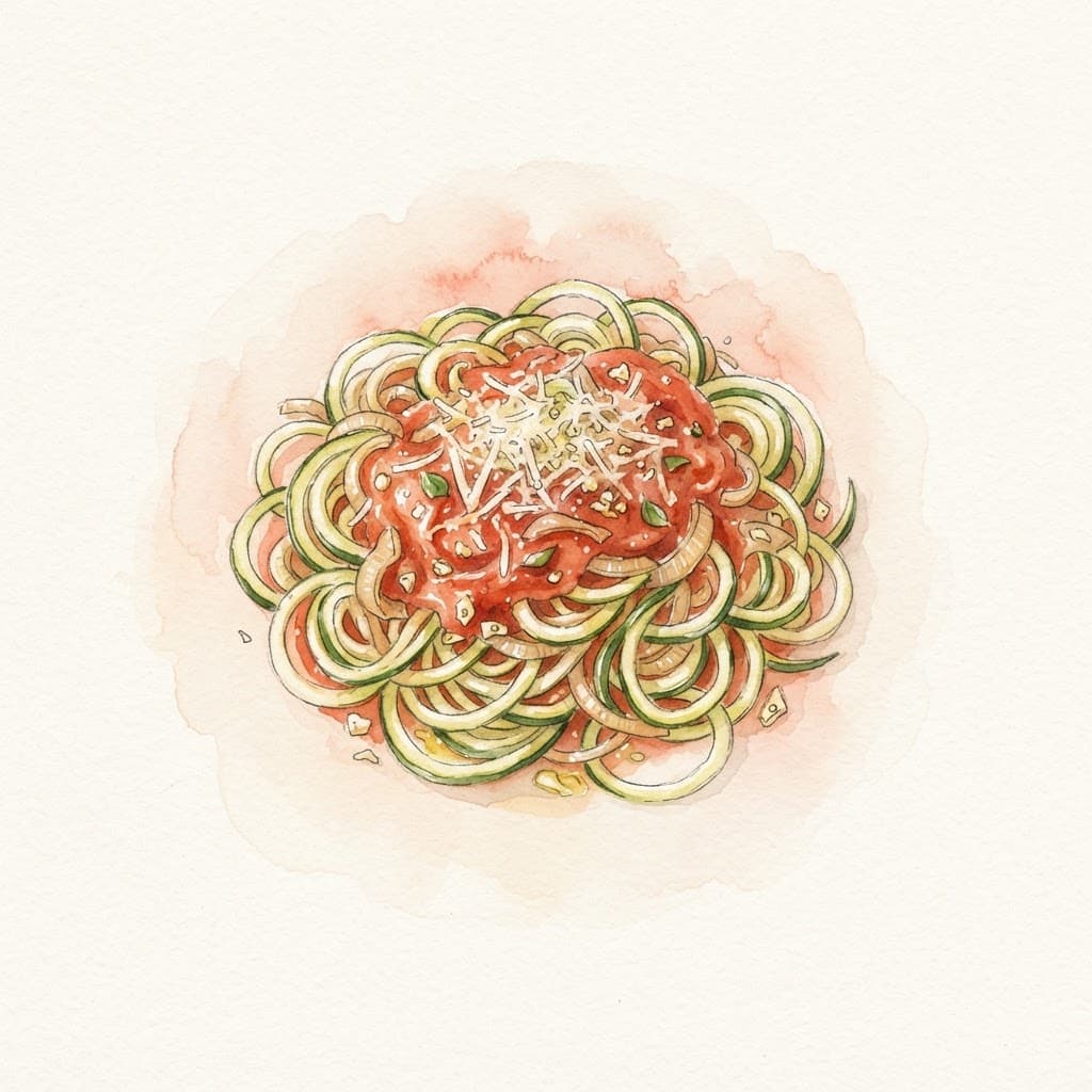 Zucchini-Nudeln mit Paradeisersauce